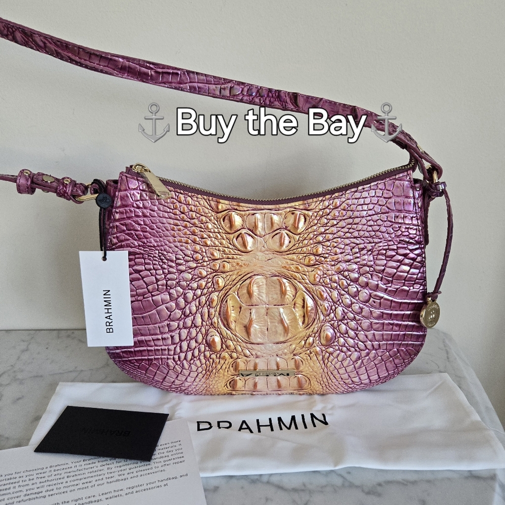 Brahmin Shayna Crossbody Grapefruit Ombre